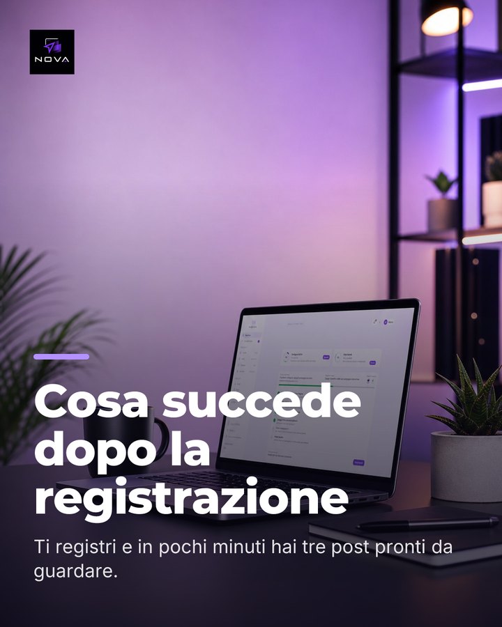 La slide di un carosello, nello stesso stile della copertina